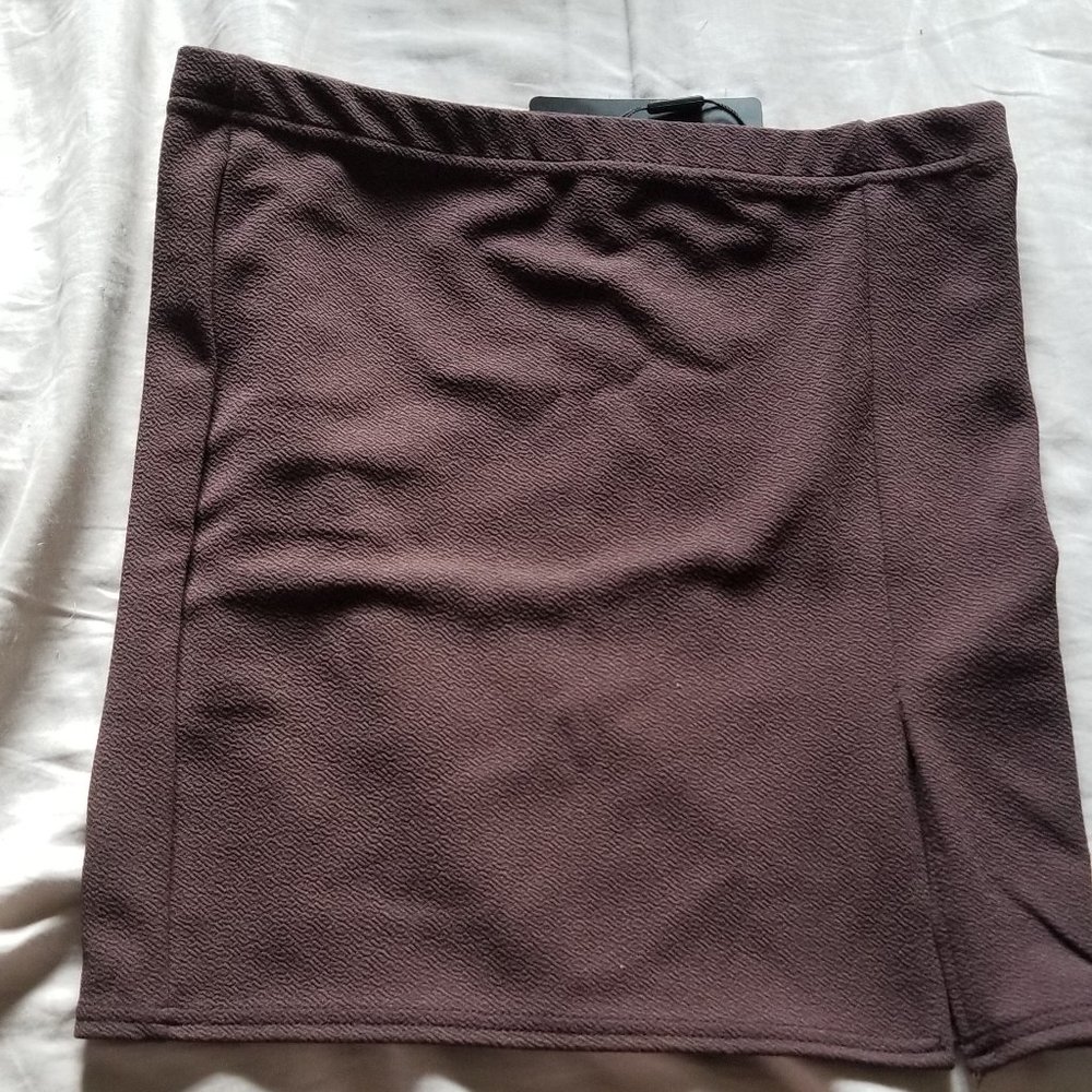Brown mini skirt